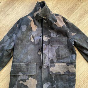 Acne Camo Mirror Print Denim Jacket